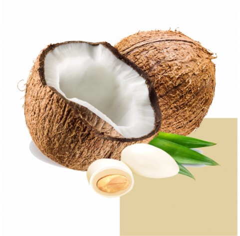 Doppio Milk Cocco | Confetti alla mandorla aromatizzati | Diamanti di Zucchero