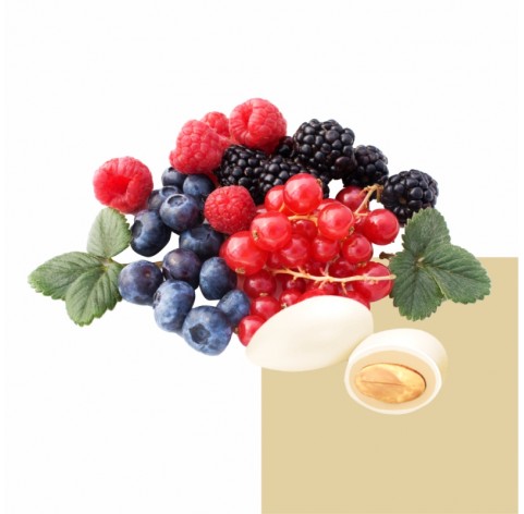 Doppio Milk Frutti di Bosco | Confetti alla mandorla aromatizzati | Diamanti di Zucchero