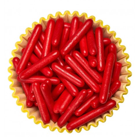 Bastoncini di zucchero rossi per decorazioni dolci - Diamanti di Zucchero