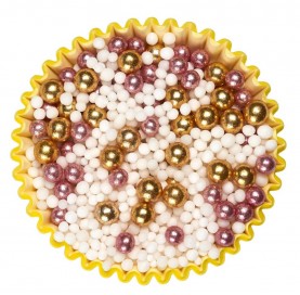 Ròse | Granella di zucchero e sfere perlate e metallizzate – Diamanti di Zucchero