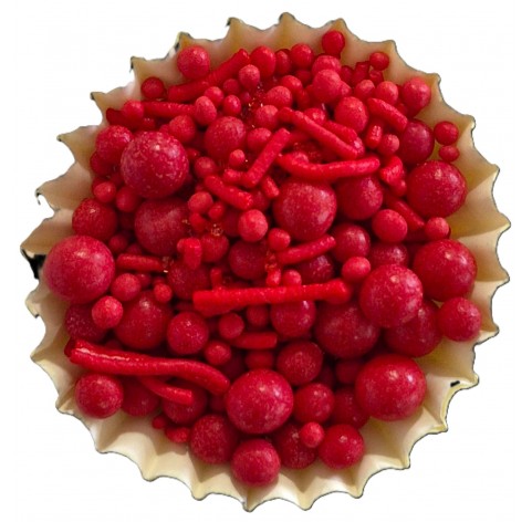 Classic Rosso | Mix decorativo di zucchero rosso | Diamanti di Zucchero