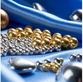 Sferici dorati 4mm | Biglie di zucchero decorative oro | Diamanti di Zucchero